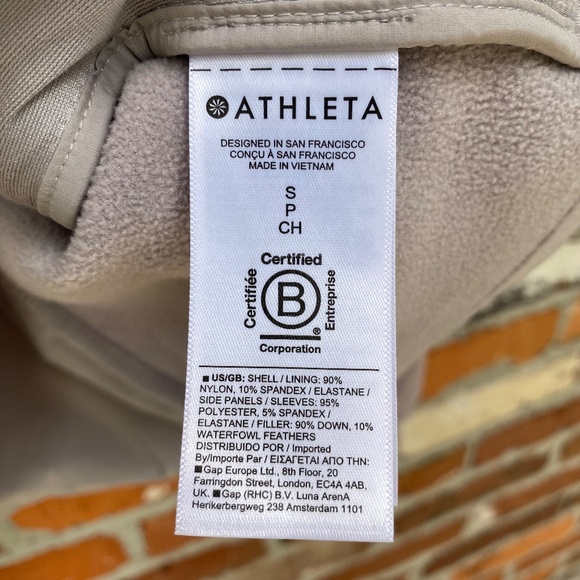 Athleta Inlet Down Jacket Size Small - Picture 5 of 8